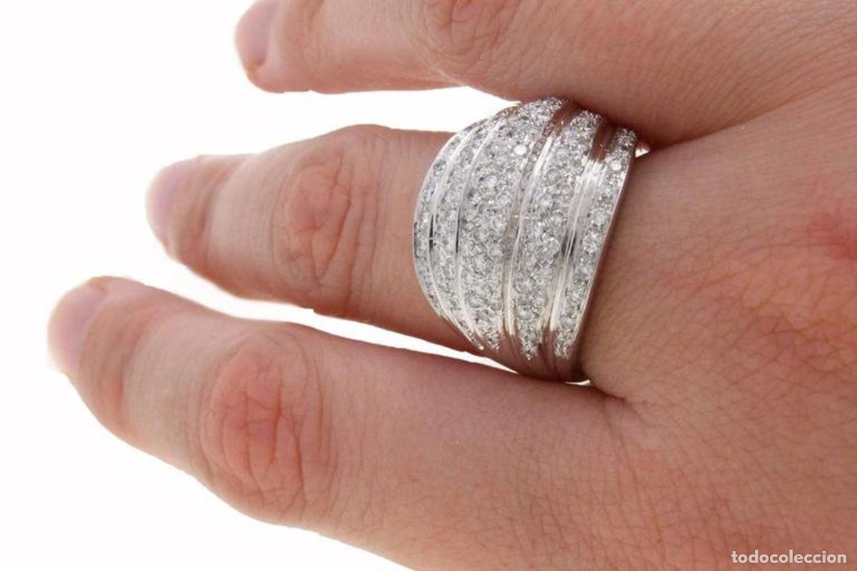 Joyeria: Anillo de oro de 18 kt con diamantes y c&uacute;pula - Foto 5