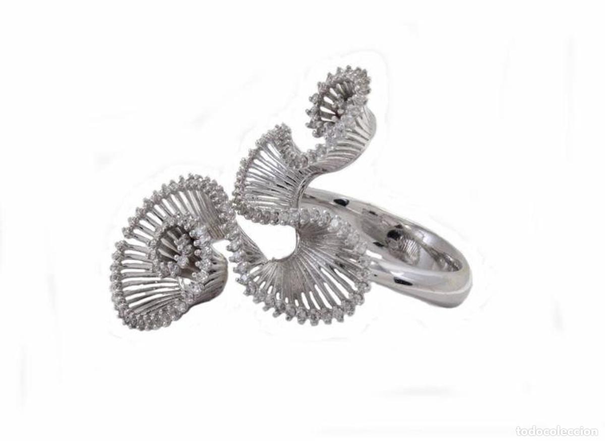 Joyeria: Anillo de moda con diamantes en oro blanco de 18 kt - Foto 3