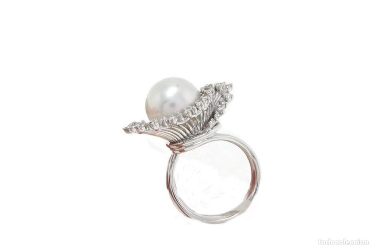 Joyeria: Corona de oro de 18 kt con diamantes y perla - Foto 2