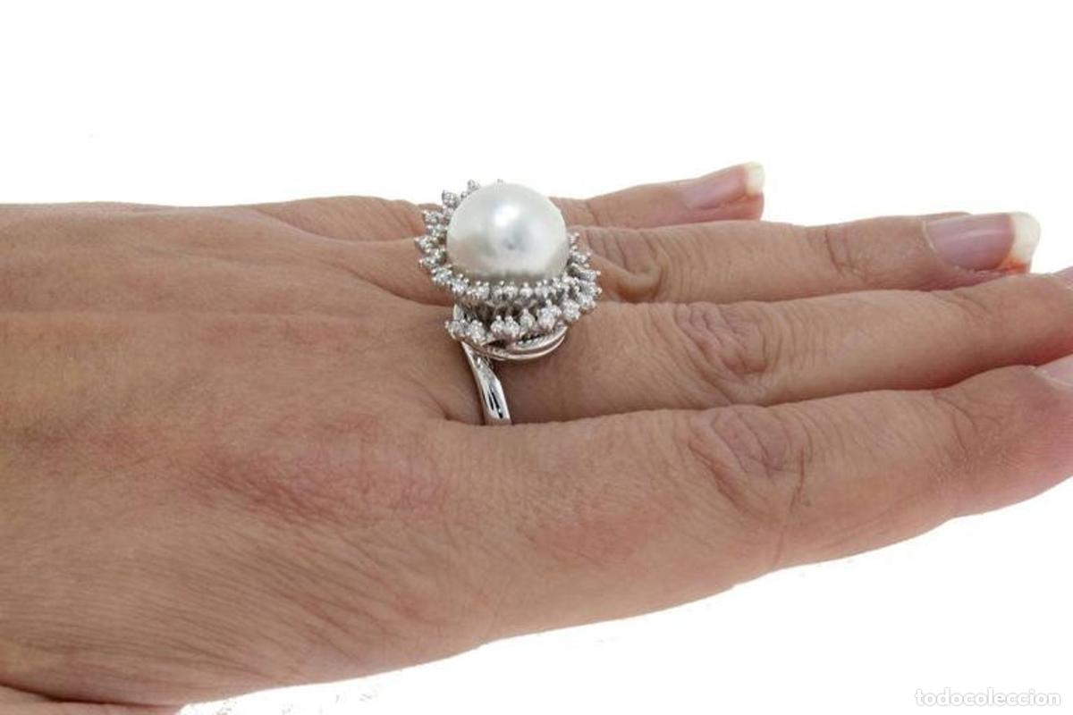 Joyeria: Corona de oro de 18 kt con diamantes y perla - Foto 6