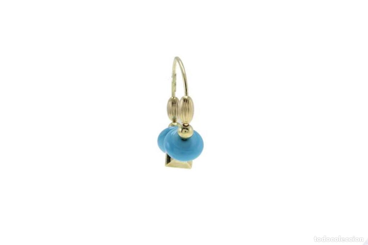 Joyeria: Pendientes de aro de oro de 18 kt con piedras - Foto 2