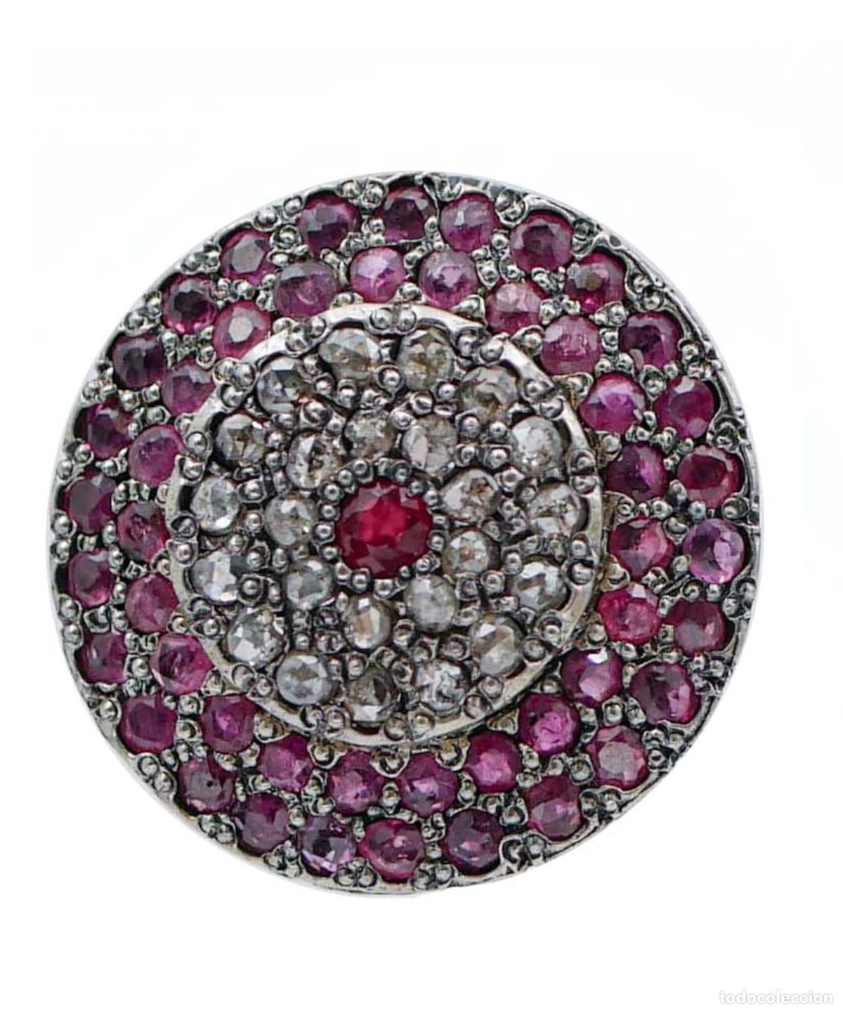 Joyeria: Pendientes de rub&iacute;es, diamantes, oro rosa y plata - Foto 3