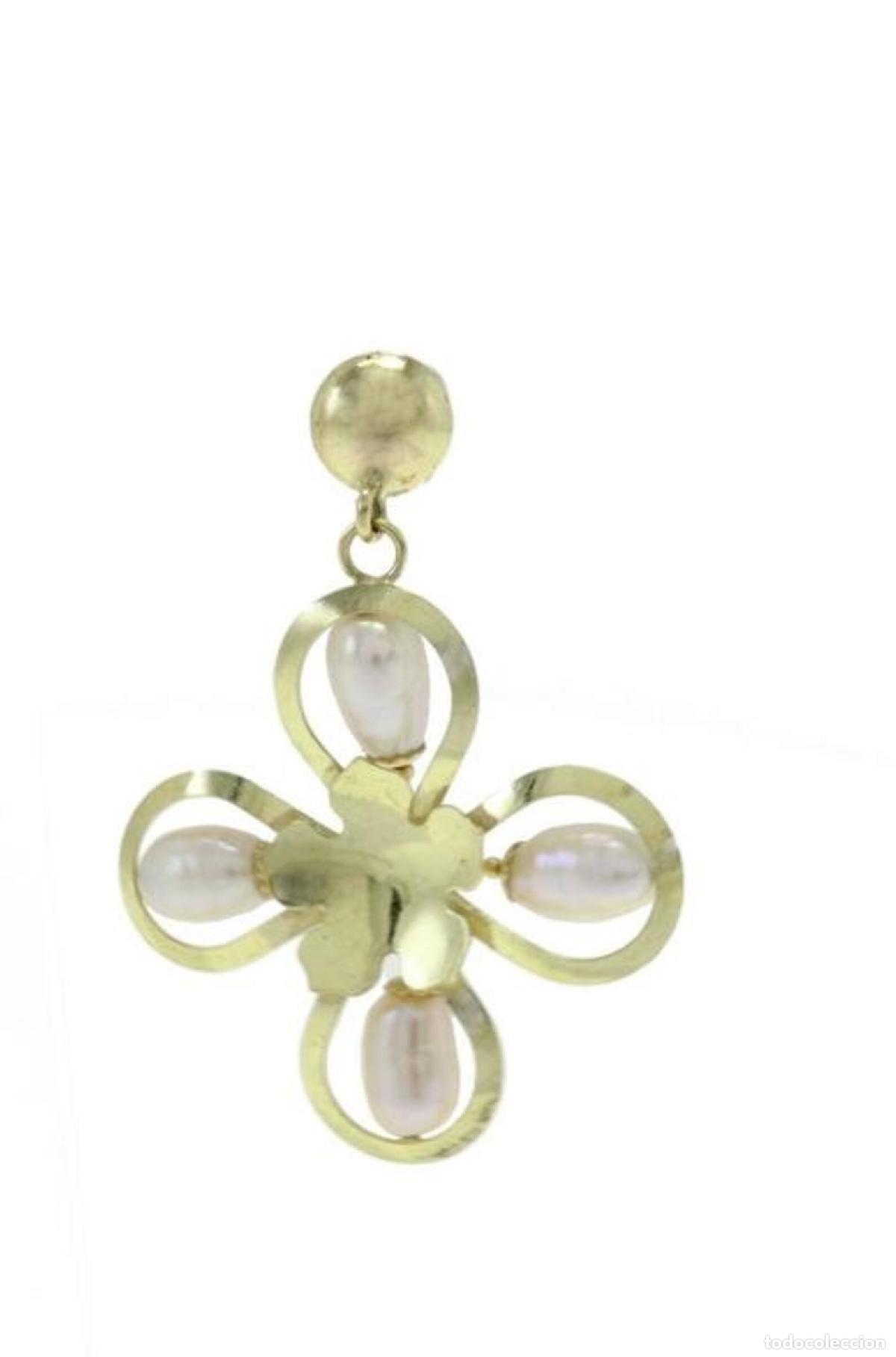 Joyeria: Pendientes Pearl con flores de oro amarillo - Foto 2