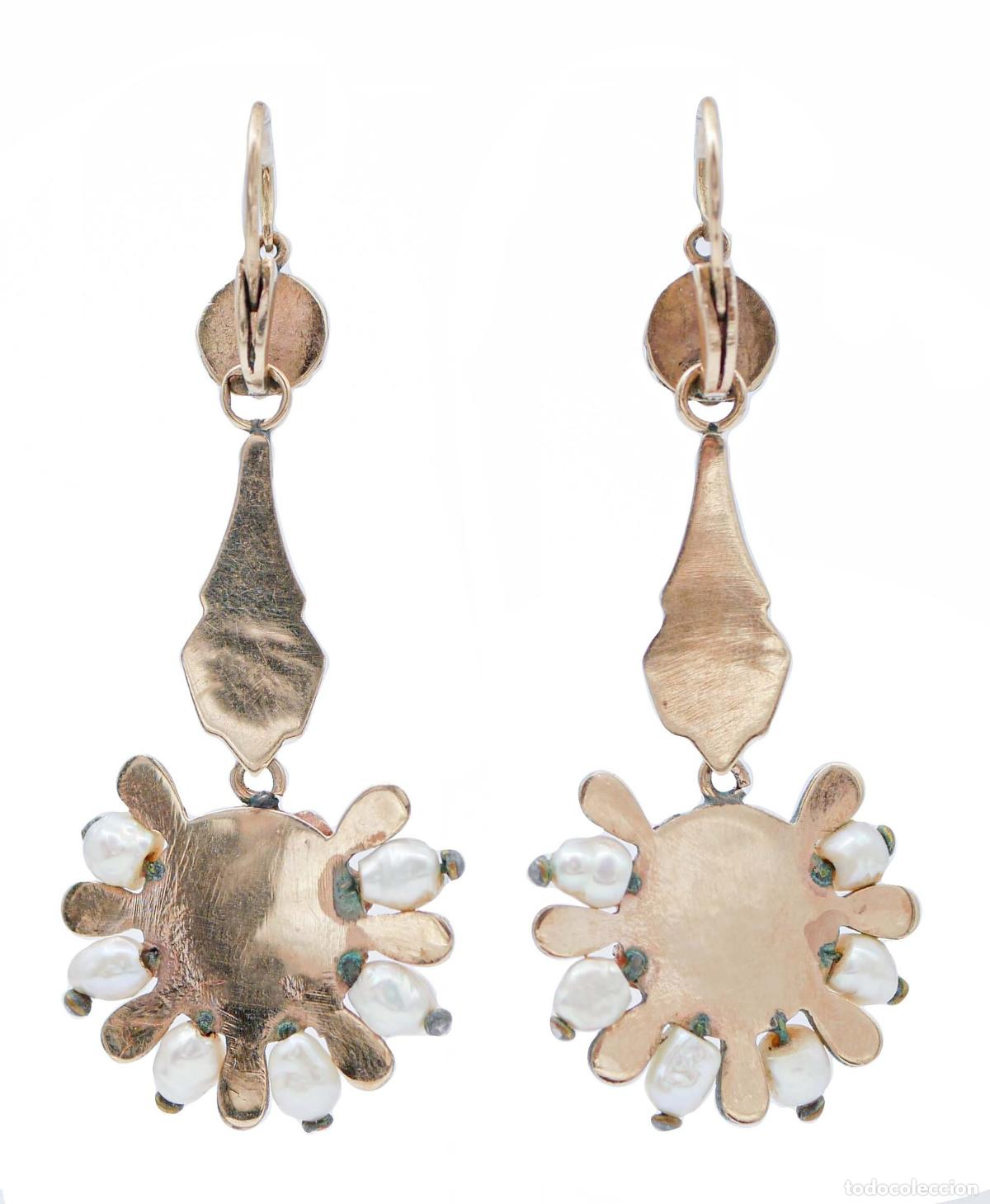 Joyeria: Pendientes de rub&iacute;es, perlas y oro rosa - Foto 2