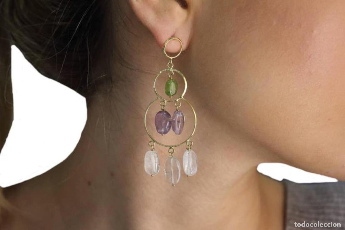 Joyeria: Pendientes de ara&ntilde;a de oro amarillo - Foto 2