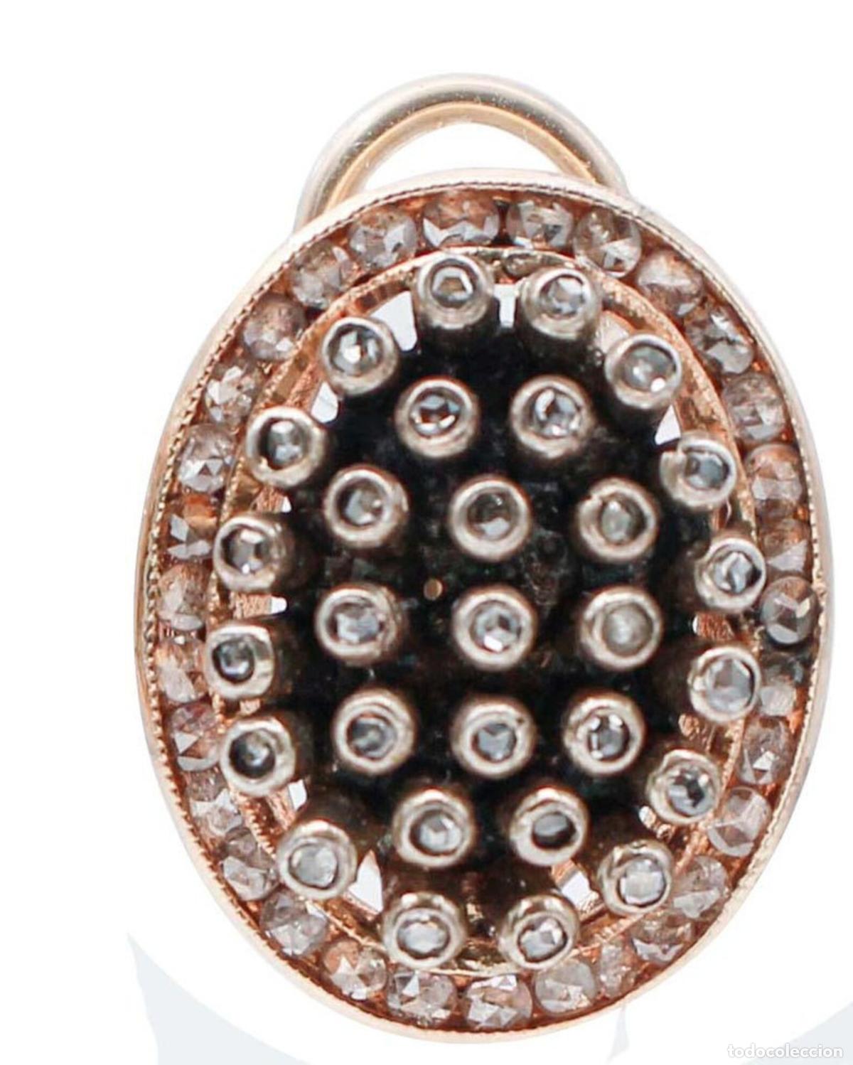 Joyeria: Pendientes de diamantes, oro rosa y plata - Foto 2