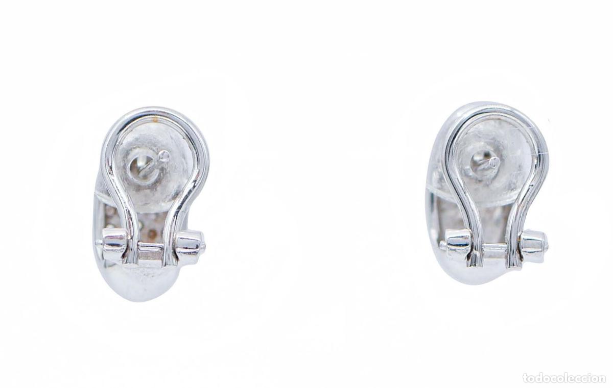 Joyeria: Pendientes de oro blanco de 18 quilates con diamantes - Foto 2