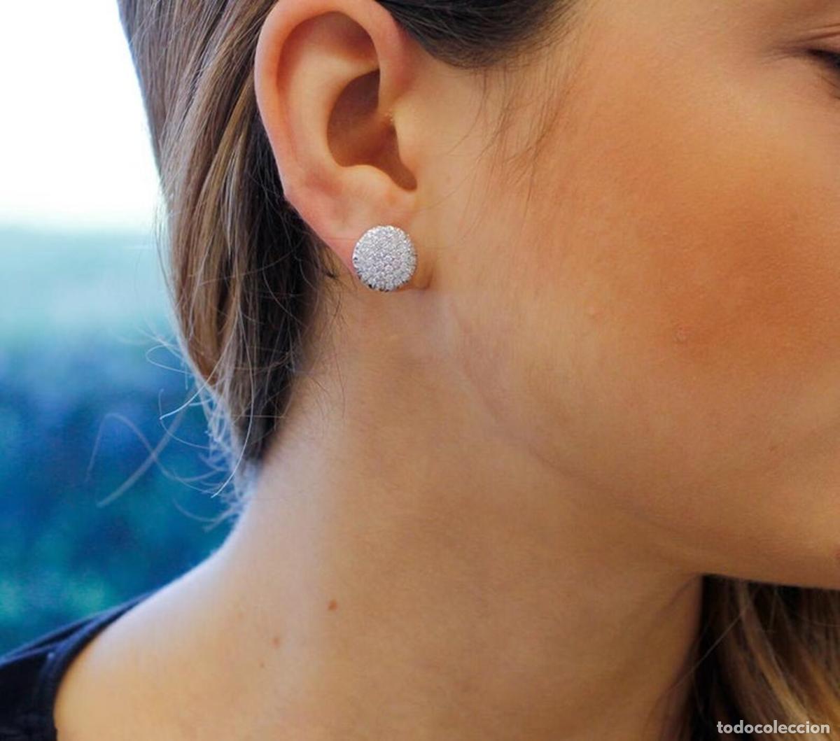 Joyeria: Pendientes de oro blanco de 18 quilates con diamantes - Foto 2