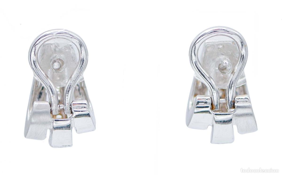 Joyeria: Pendientes de diamantes y oro blanco de 18 quilates - Foto 4