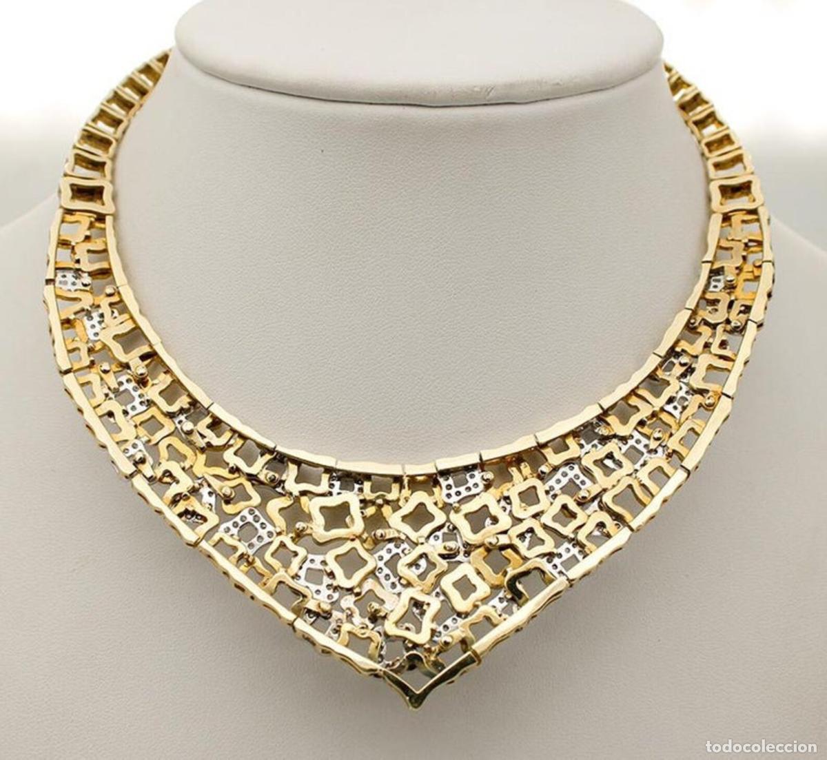 Joyeria: Collar de diamantes, oro blanco y amarillo - Foto 2