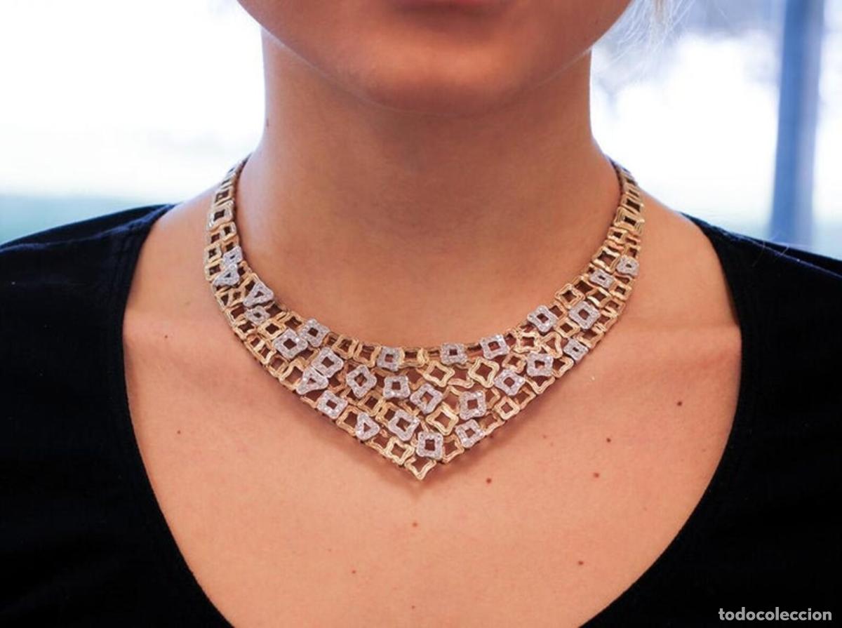 Joyeria: Collar de diamantes, oro blanco y amarillo - Foto 3
