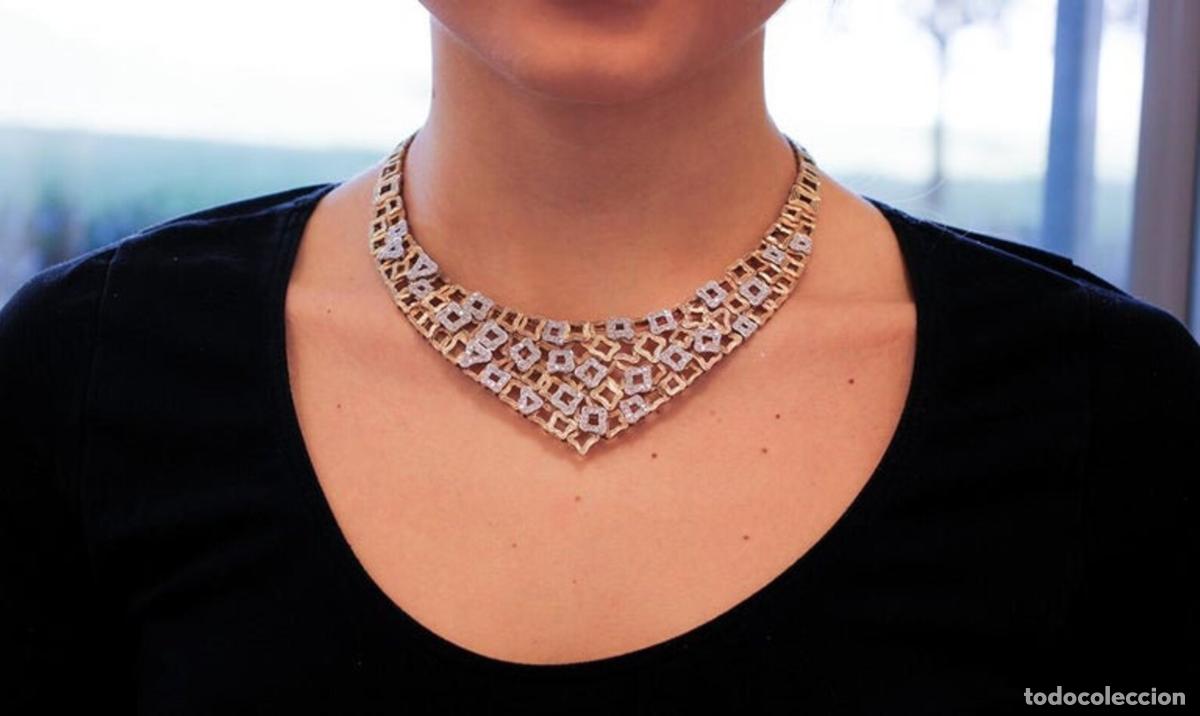 Joyeria: Collar de diamantes, oro blanco y amarillo - Foto 4