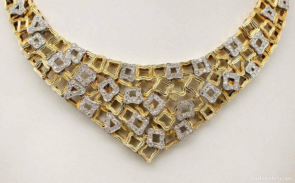 Joyeria: Collar de diamantes, oro blanco y amarillo - Foto 6