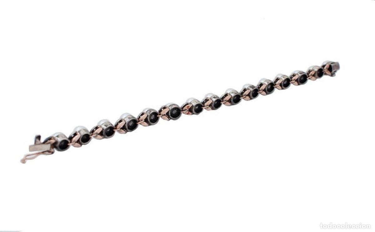 Joyeria: Pulsera de diamantes, perlas, oro rosa y plata - Foto 5