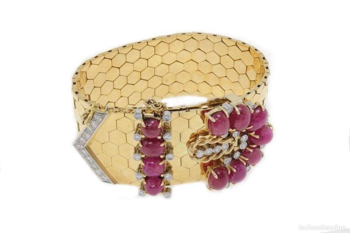 Joyeria: Pulsera de oro con diamantes y rub&iacute;es con certificado GCS - Foto 2