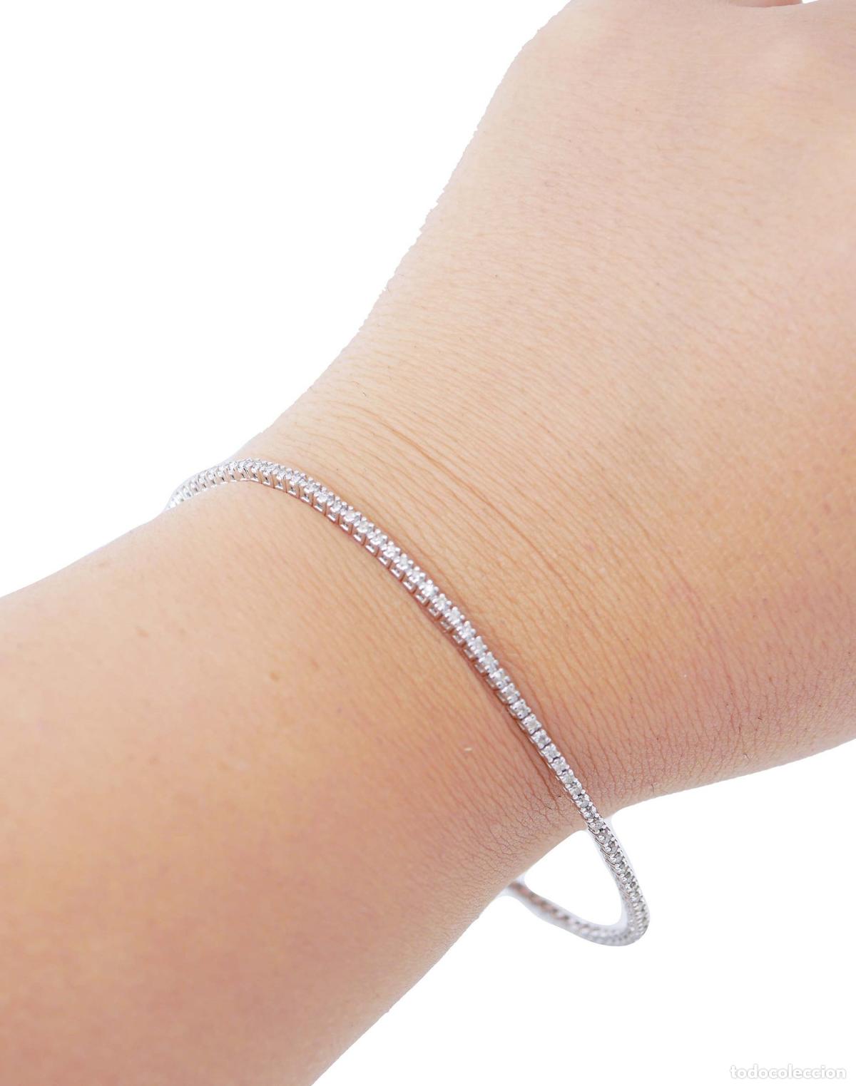 Joyeria: Pulsera de tenis de oro blanco y diamantes - Foto 2