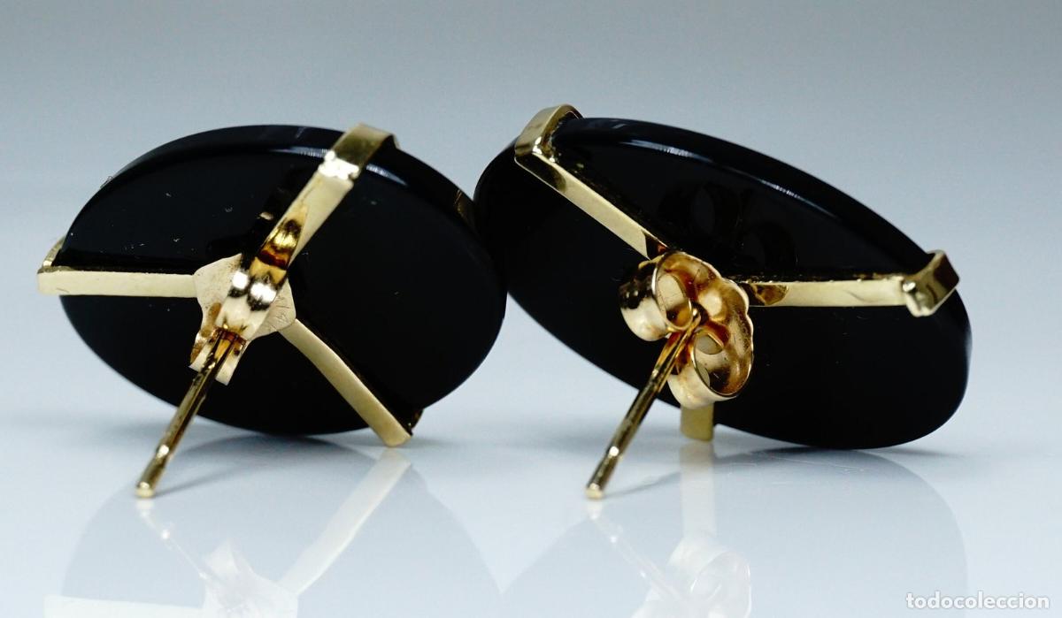 Joyeria: Pendientes vintage de &oacute;nix en oro - Foto 2