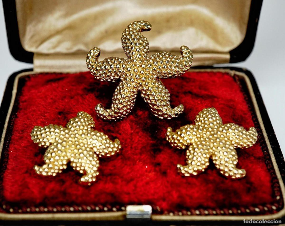 Joyeria: Broche vintage de estrella de mar en oro - Foto 5