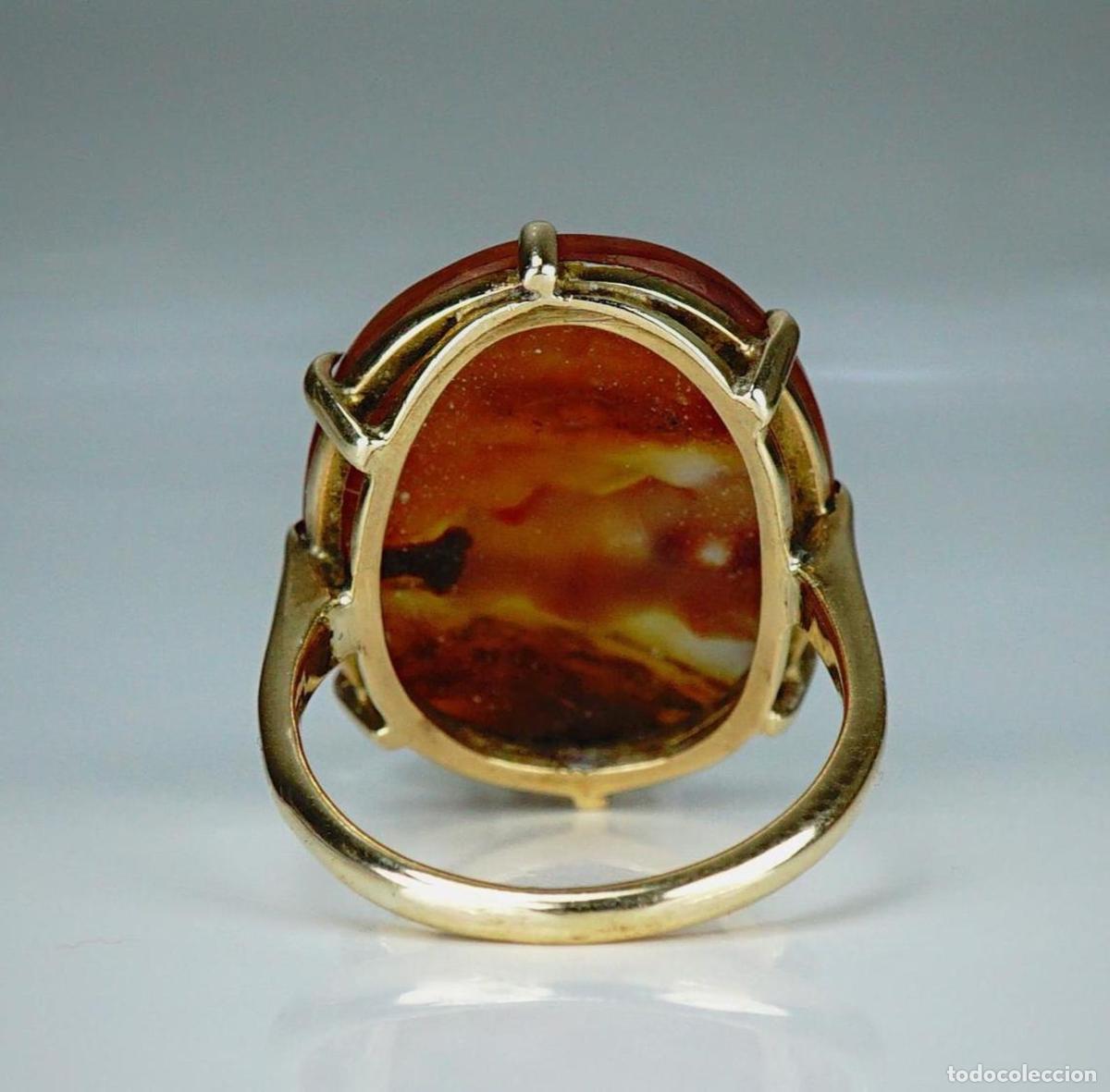 Joyeria: Anillo de compromiso vintage de &aacute;gata dorada - Foto 3