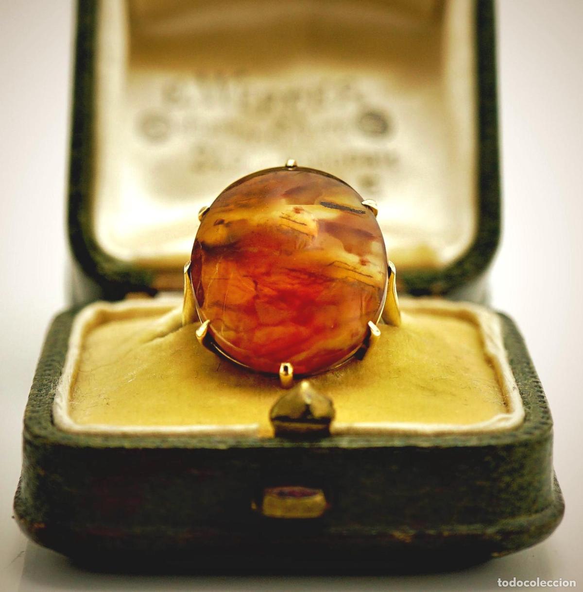 Joyeria: Anillo de compromiso vintage de &aacute;gata dorada - Foto 4