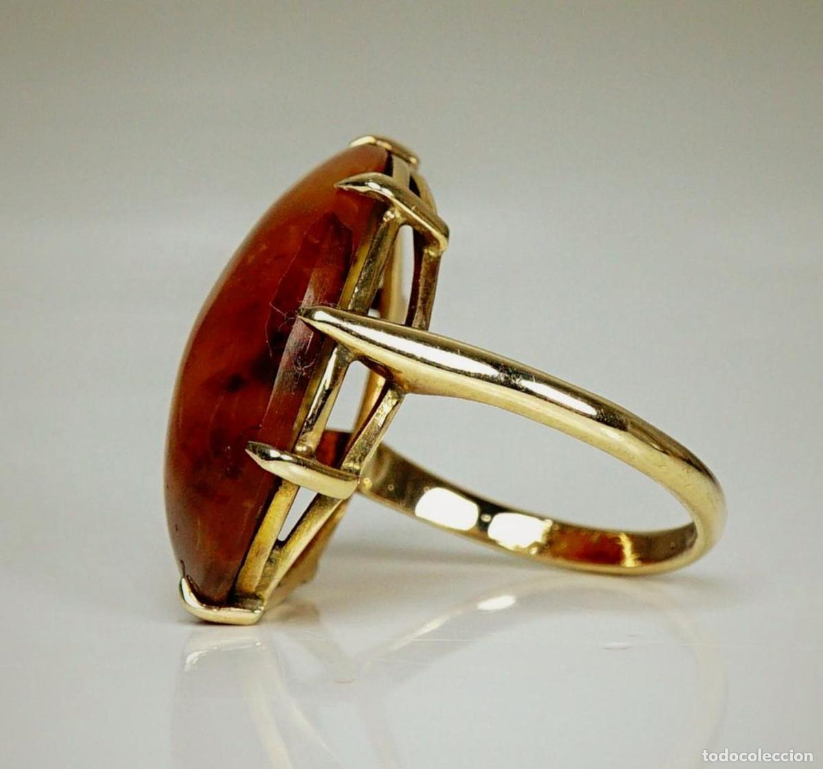 Joyeria: Anillo de compromiso vintage de &aacute;gata dorada - Foto 7