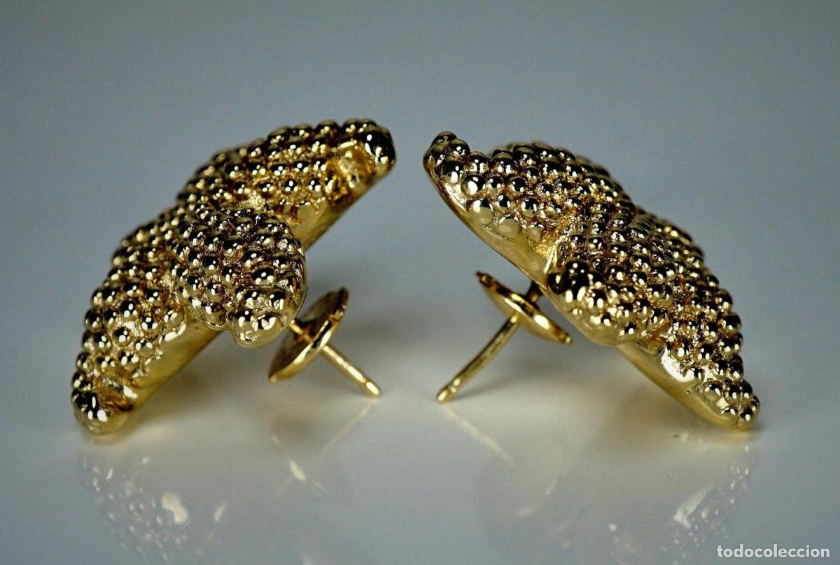 Joyeria: Pendientes vintage de estrella de mar en oro - Foto 3