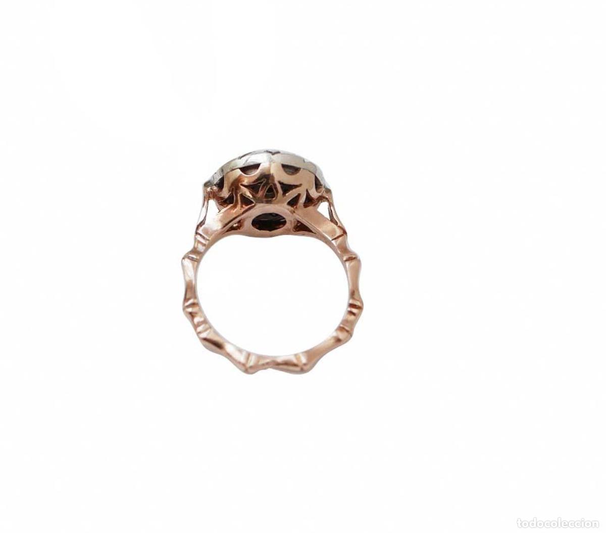 Joyeria: Anillo de diamantes, oro rosa y plata - Foto 3