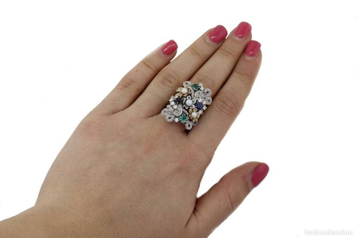 Joyeria: Anillo de oro con perla y diamante - Foto 4