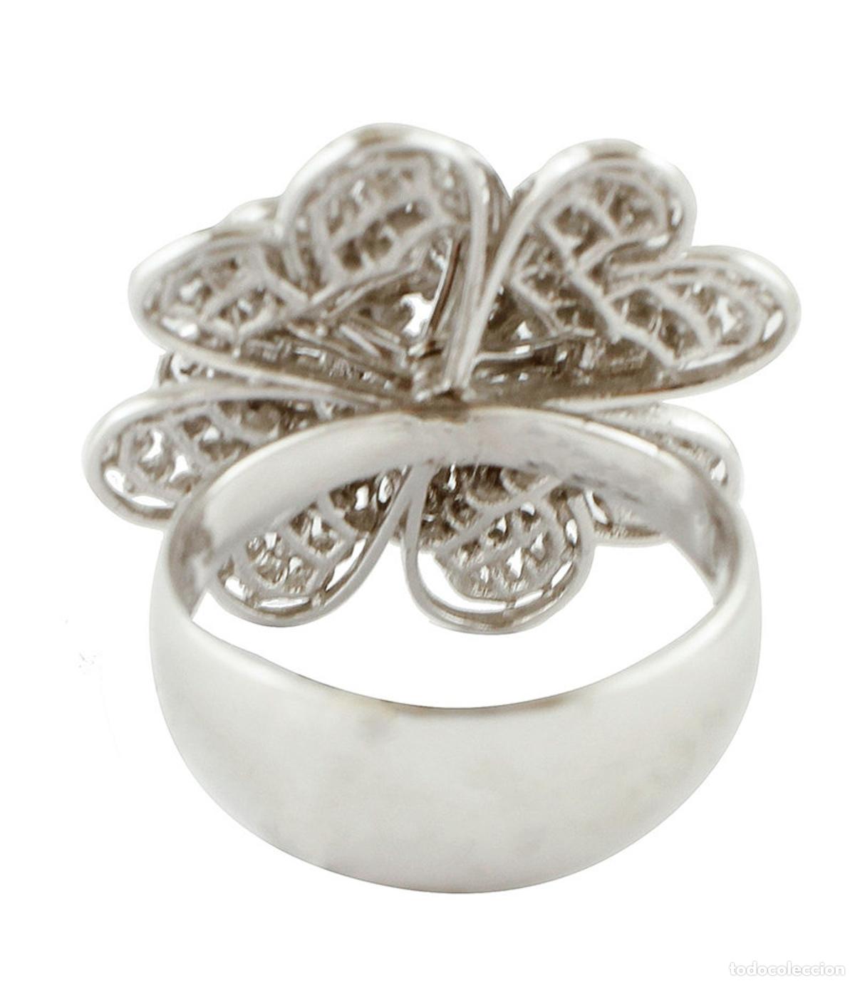 Joyeria: Anillo de diamantes con flores - Foto 6