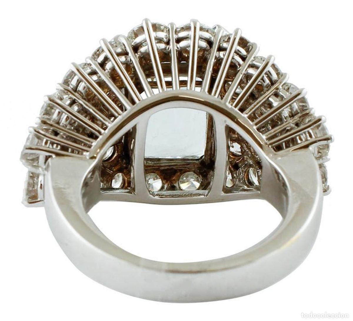Joyeria: Anillo de aguamarina de y diamantes - Foto 3