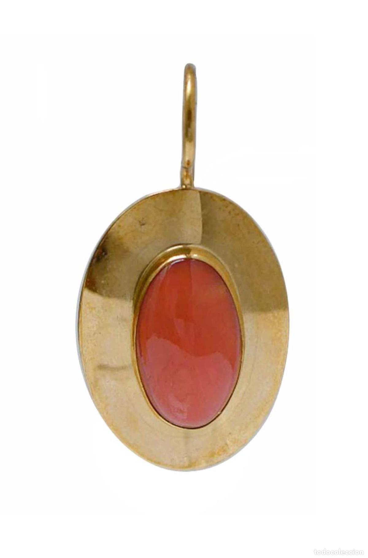 Joyeria: Pendientes de coral en oro amarillo de 18 quilates - Foto 5