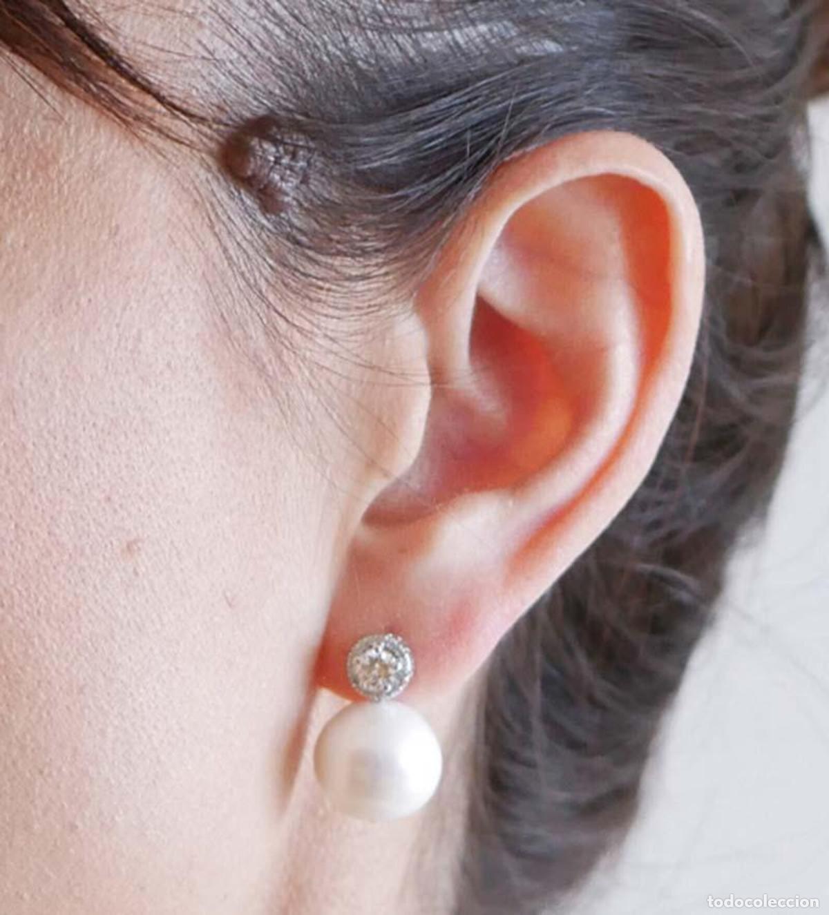 Joyeria: Pendientes de perlas, diamantes y oro blanco - Foto 4