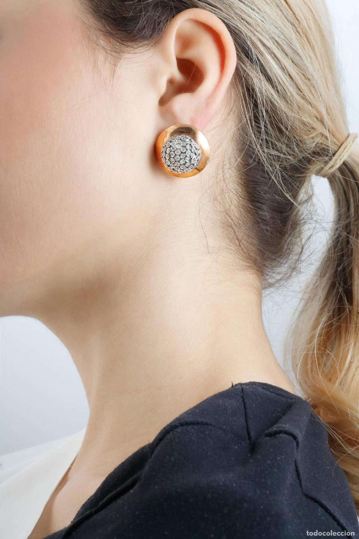 Joyeria: Pendientes de c&uacute;pula de diamantes y oro rosa - Foto 2