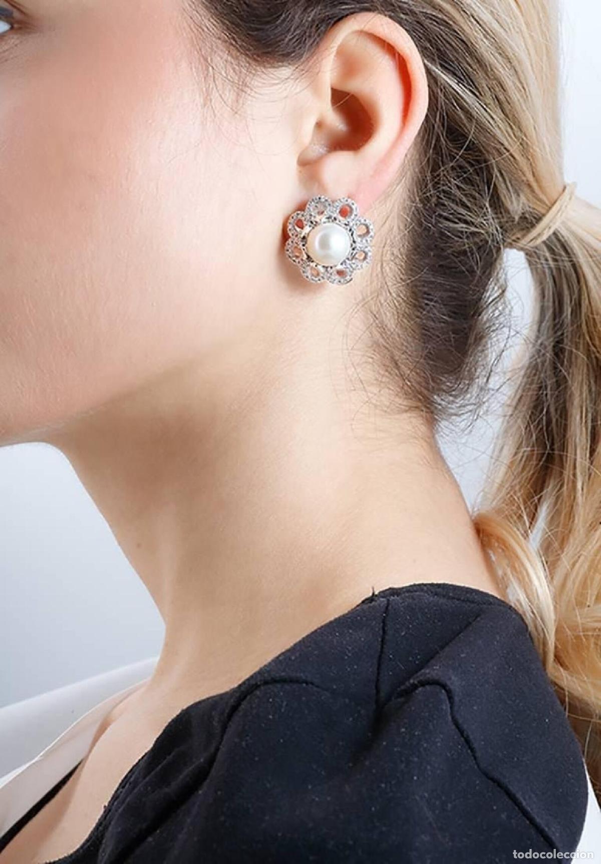 Joyeria: Pendientes Diamantes Perla Oro Blanco - Foto 2
