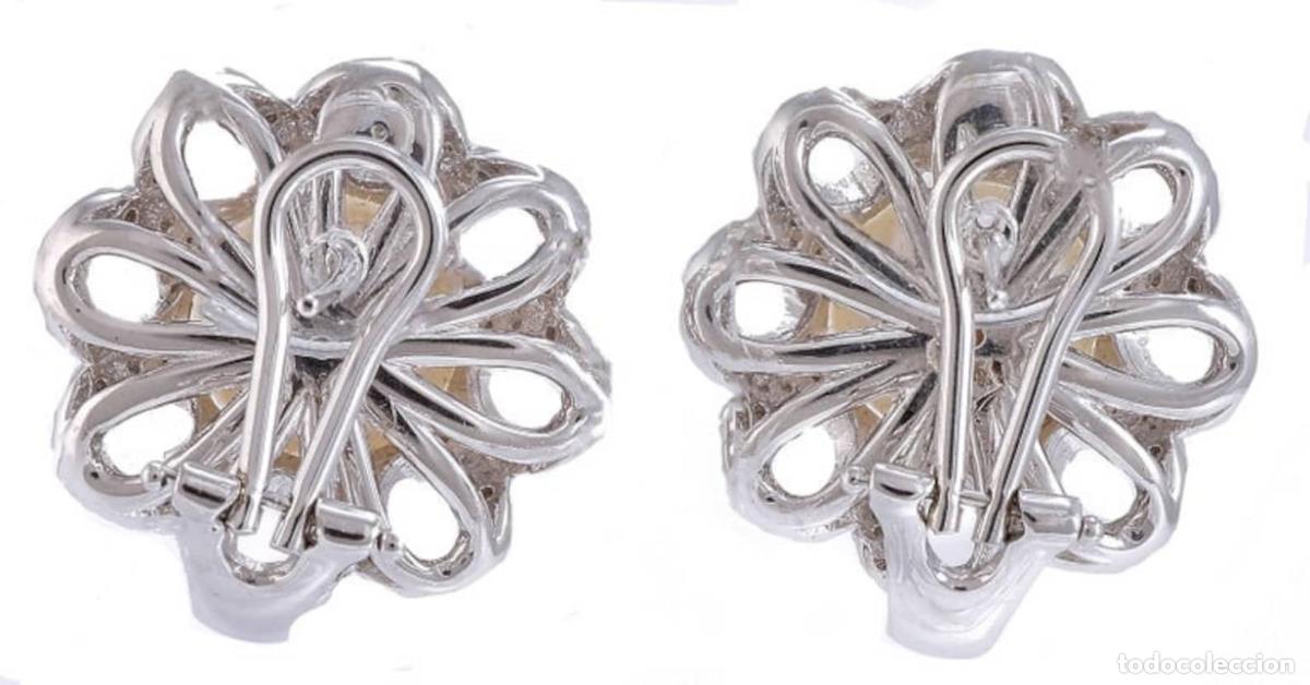 Joyeria: Pendientes Diamantes Perla Oro Blanco - Foto 3