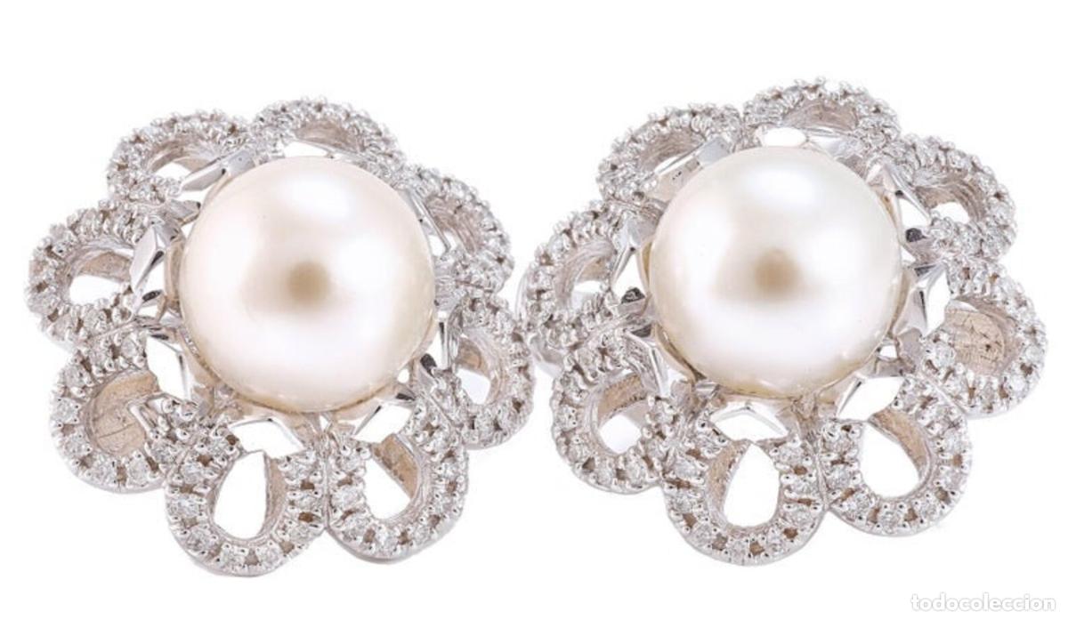 Joyeria: Pendientes Diamantes Perla Oro Blanco - Foto 5