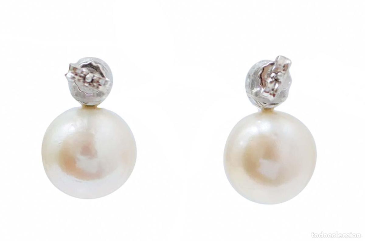 Joyeria: Pendientes de perlas, rub&iacute;es, diamantes y oro blanco - Foto 3