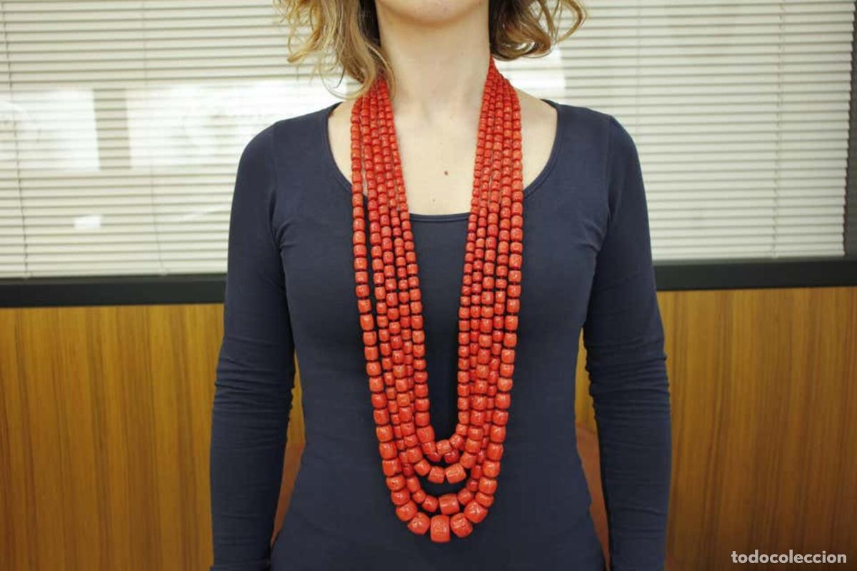 Joyeria: Collar largo de coral rojo de varias vueltas - Foto 2