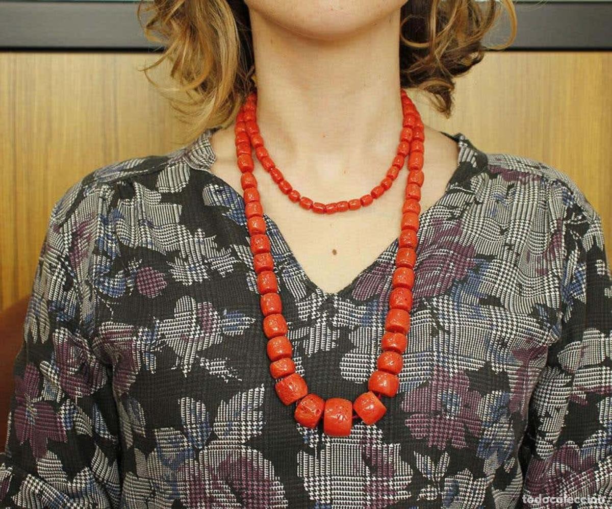 Joyeria: Collar largo de coral rojo - Foto 2