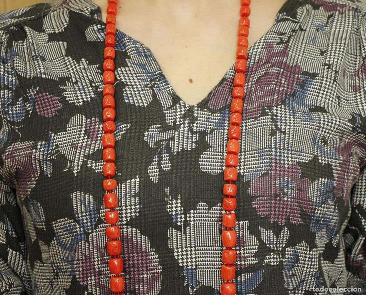 Joyeria: Collar largo de coral rojo - Foto 3