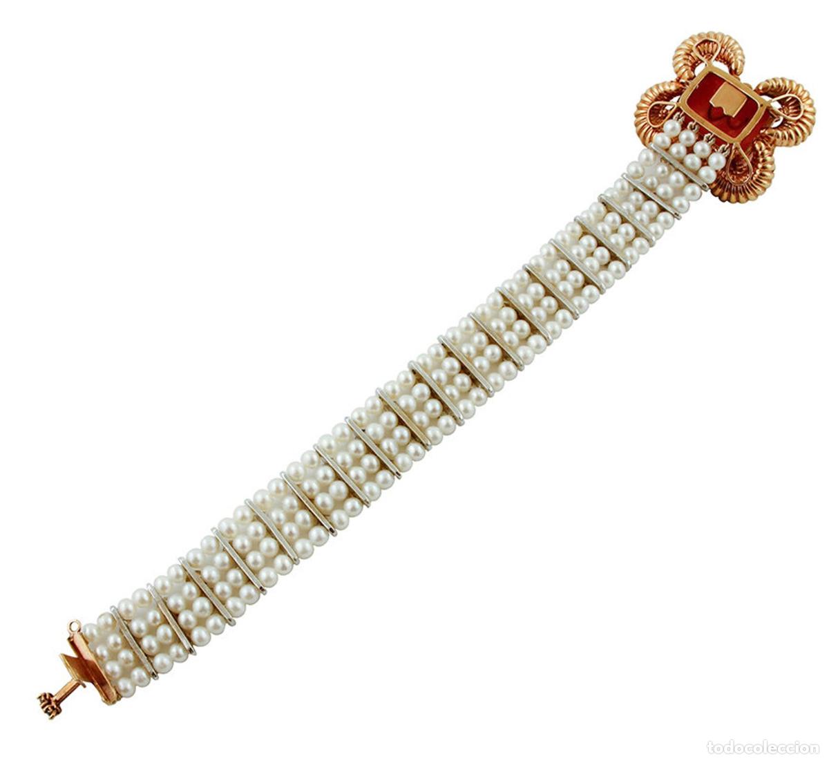 Joyeria: Pulsera de Perlas con Cierre de Oro y Coral - Foto 4