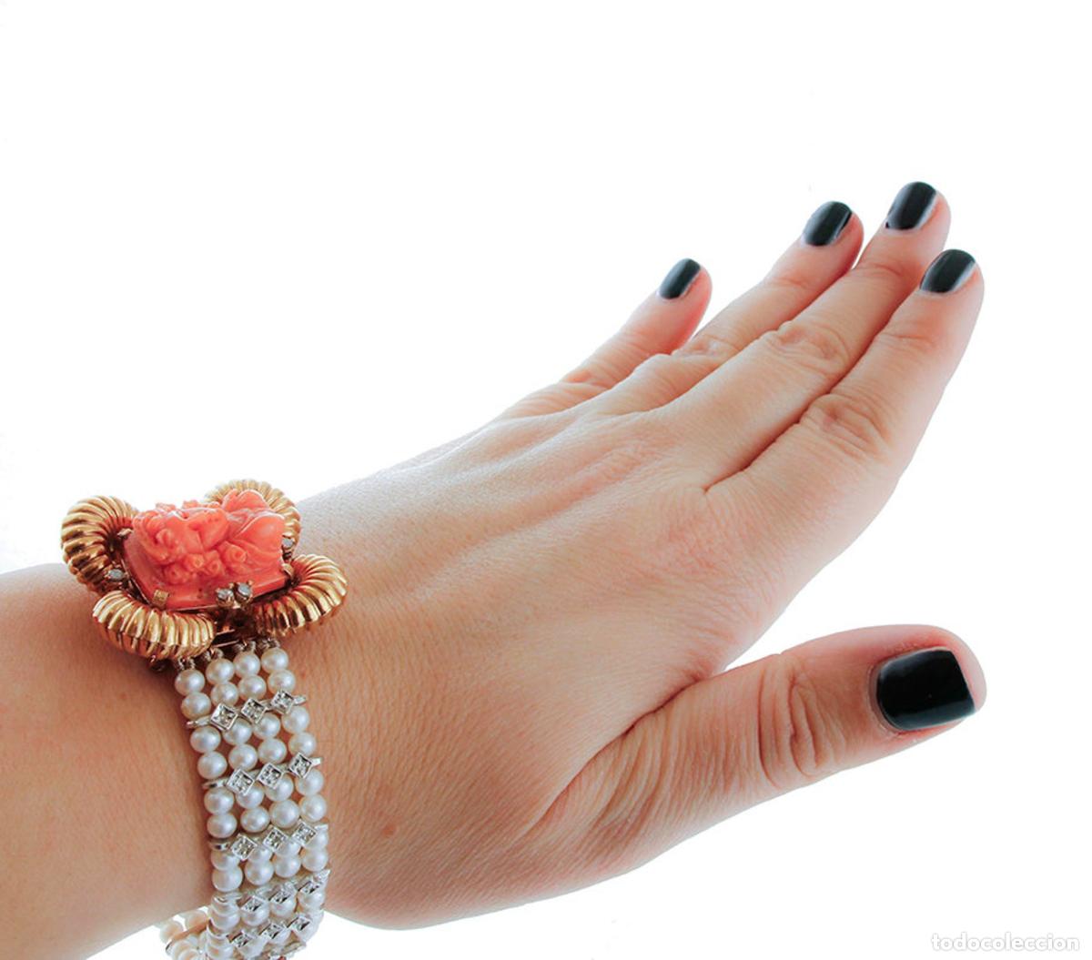 Joyeria: Pulsera de Perlas con Cierre de Oro y Coral - Foto 6