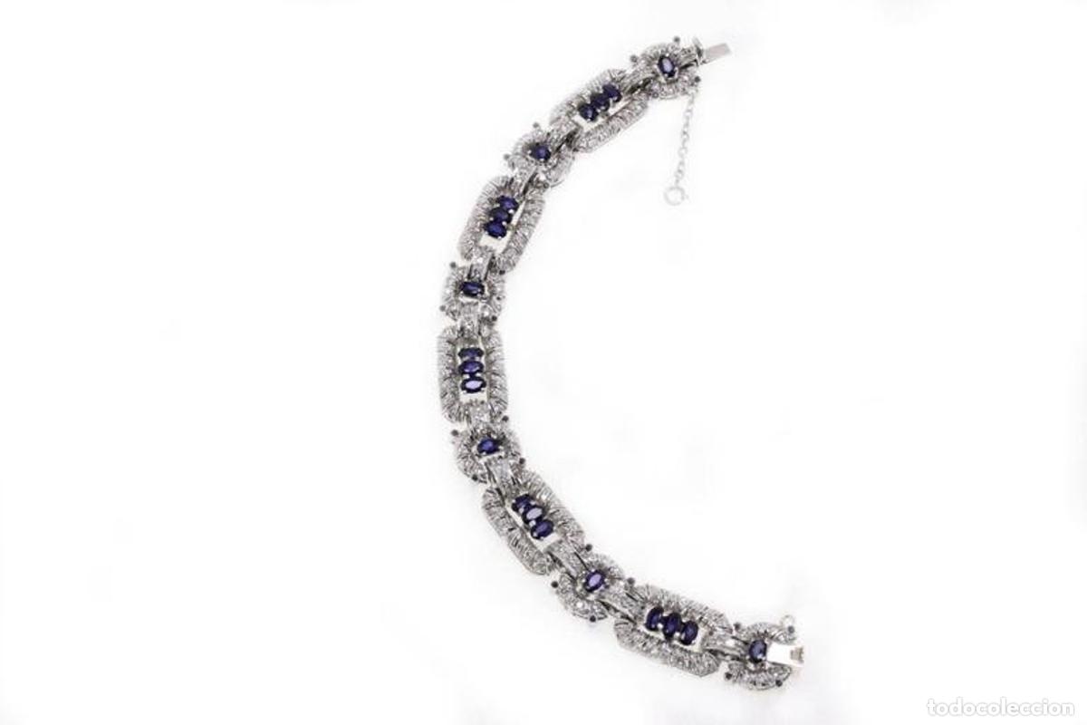 Joyeria: Pulsera de oro con zafiros y diamantes - Foto 2