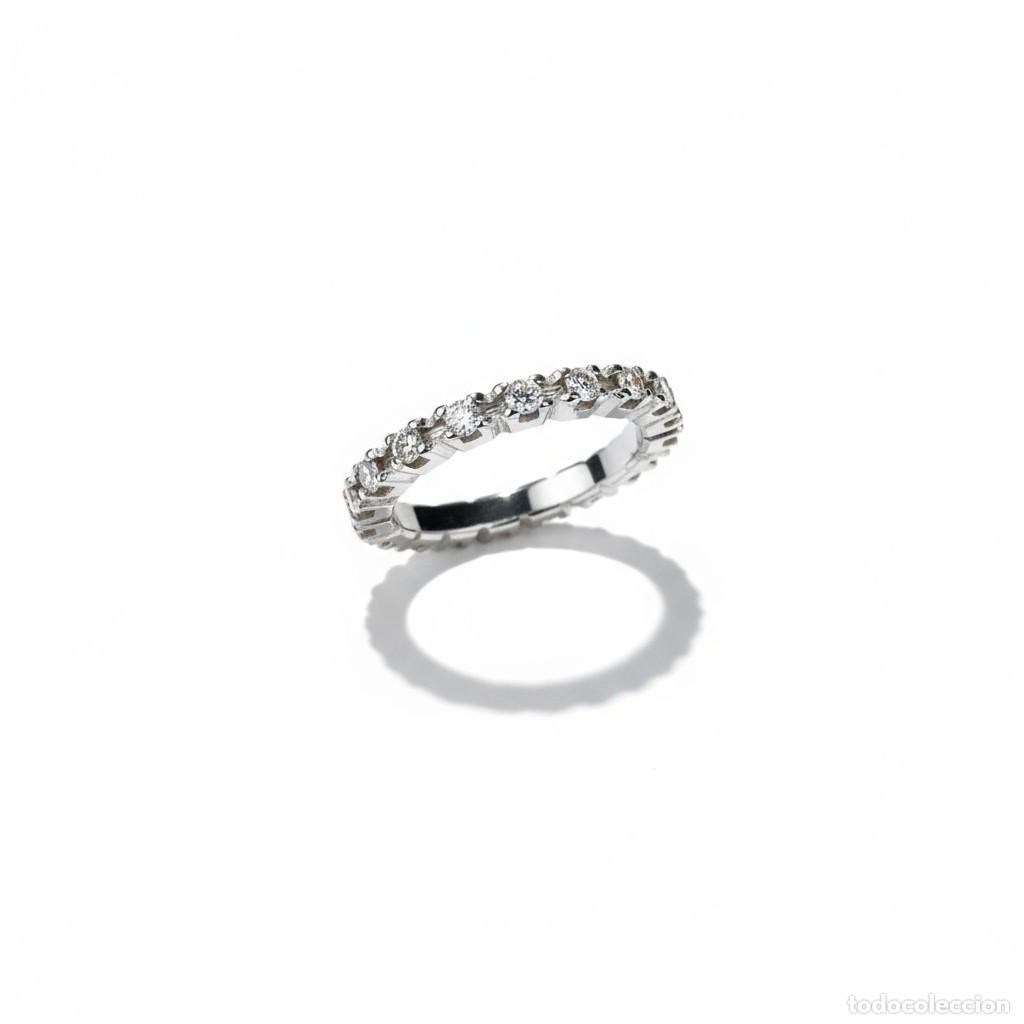 Joyeria: Anillo de oro blanco 18K con diamantes - Foto 1