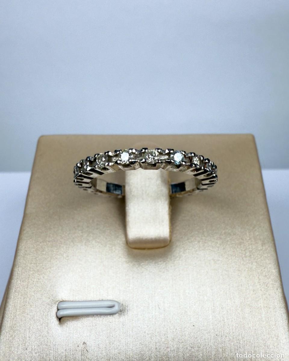 Joyeria: Anillo de oro blanco 18K con diamantes - Foto 2