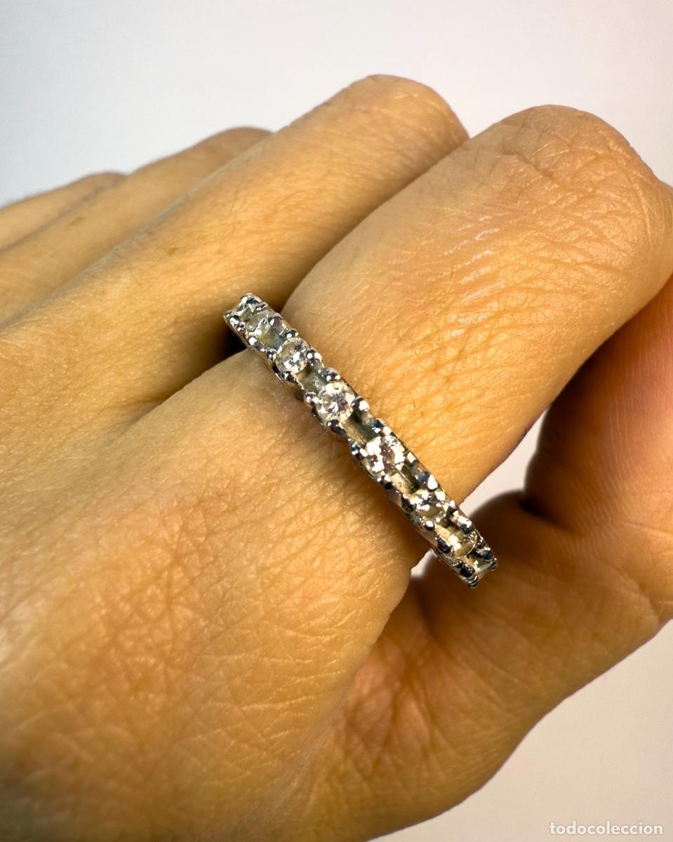Joyeria: Anillo de oro blanco 18K con diamantes - Foto 4