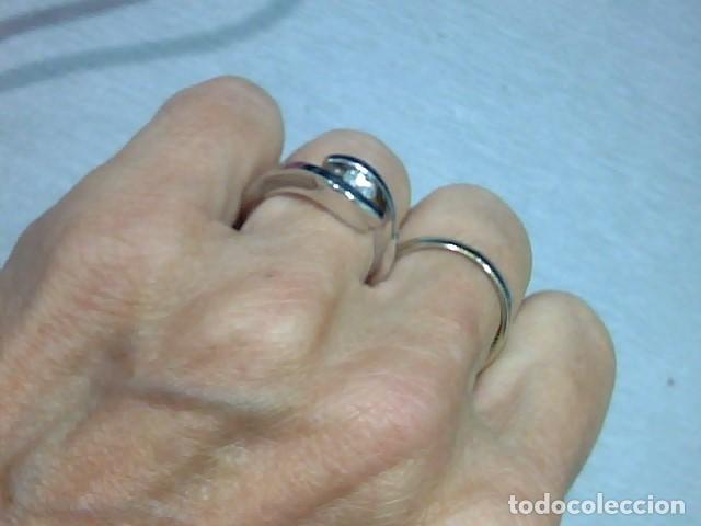 Joyeria: anillo oro blanco 18 kts con diamante - Foto 3