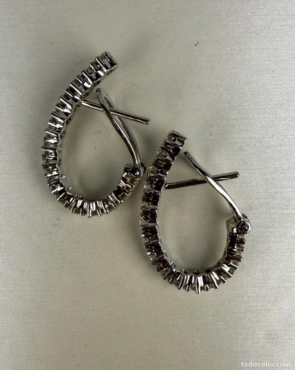 Joyeria: Pendientes de oro blanco 18k con diamantes 1ct - Foto 3