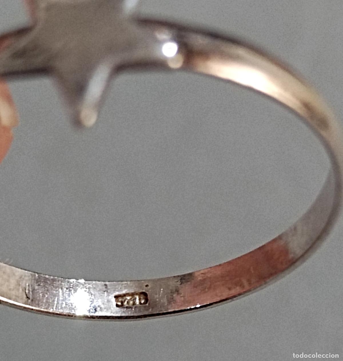 Joyeria: Anillo plata de ley contrastada, estrella. - Foto 3