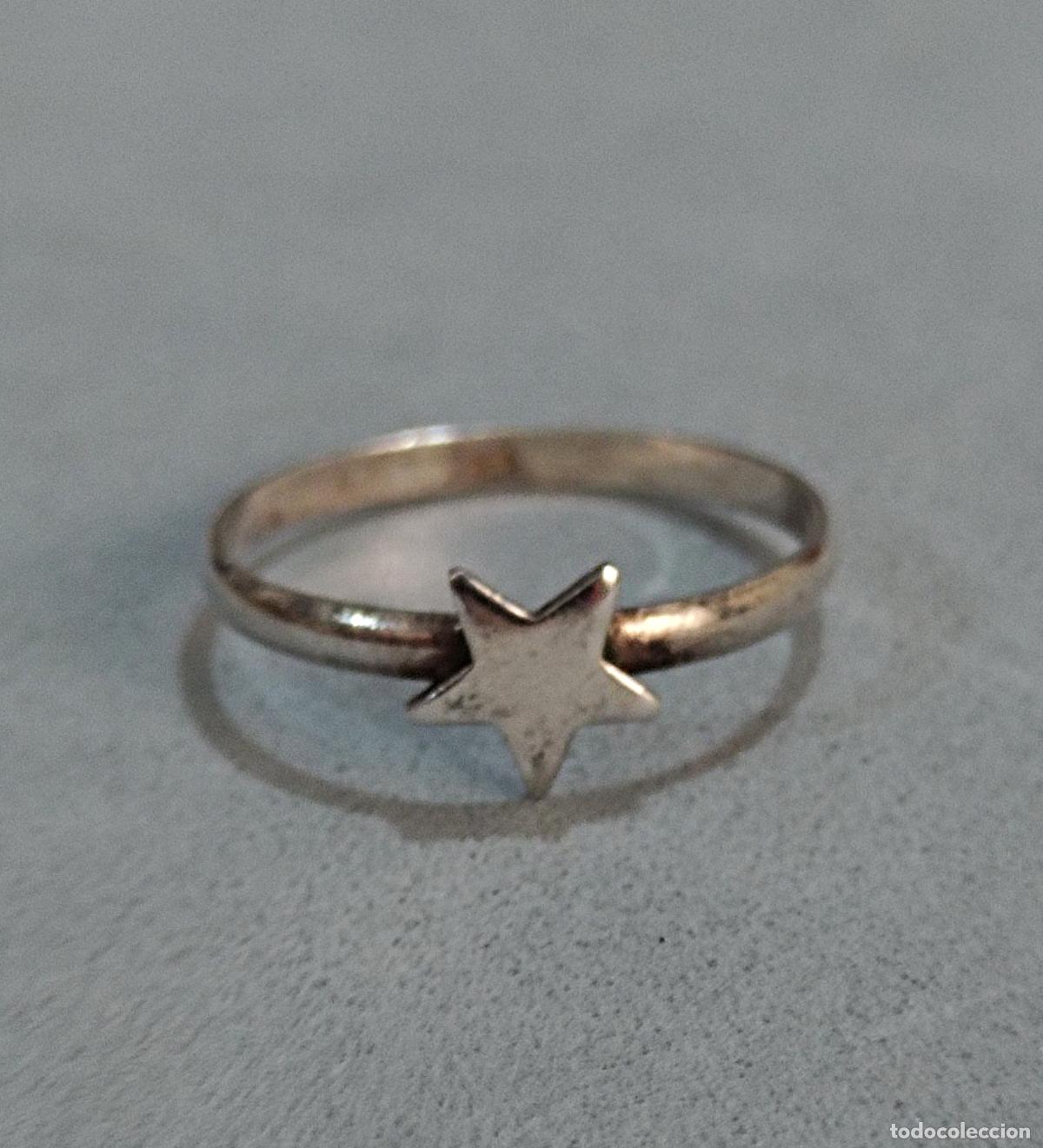 Joyeria: Anillo plata de ley contrastada, estrella. - Foto 4